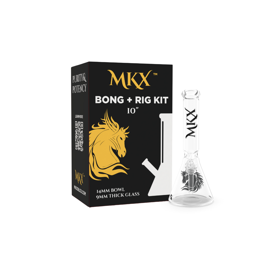 10" Beaker Bong + Rig Kit (14MM Bowl)
